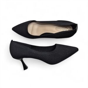 Cushionaire Encore Knit Dress Heels Black Size 11W